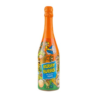 Robby Bubble Broskev dětský šumivý nápoj 750ml
