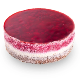 Dort malinový s tvarohovým krémem